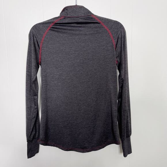 Colosseum Womens Small S Gray Red Indiana Hoosiers 1/4 Zip Long Sleeve Pullover - Picture 2 of 9